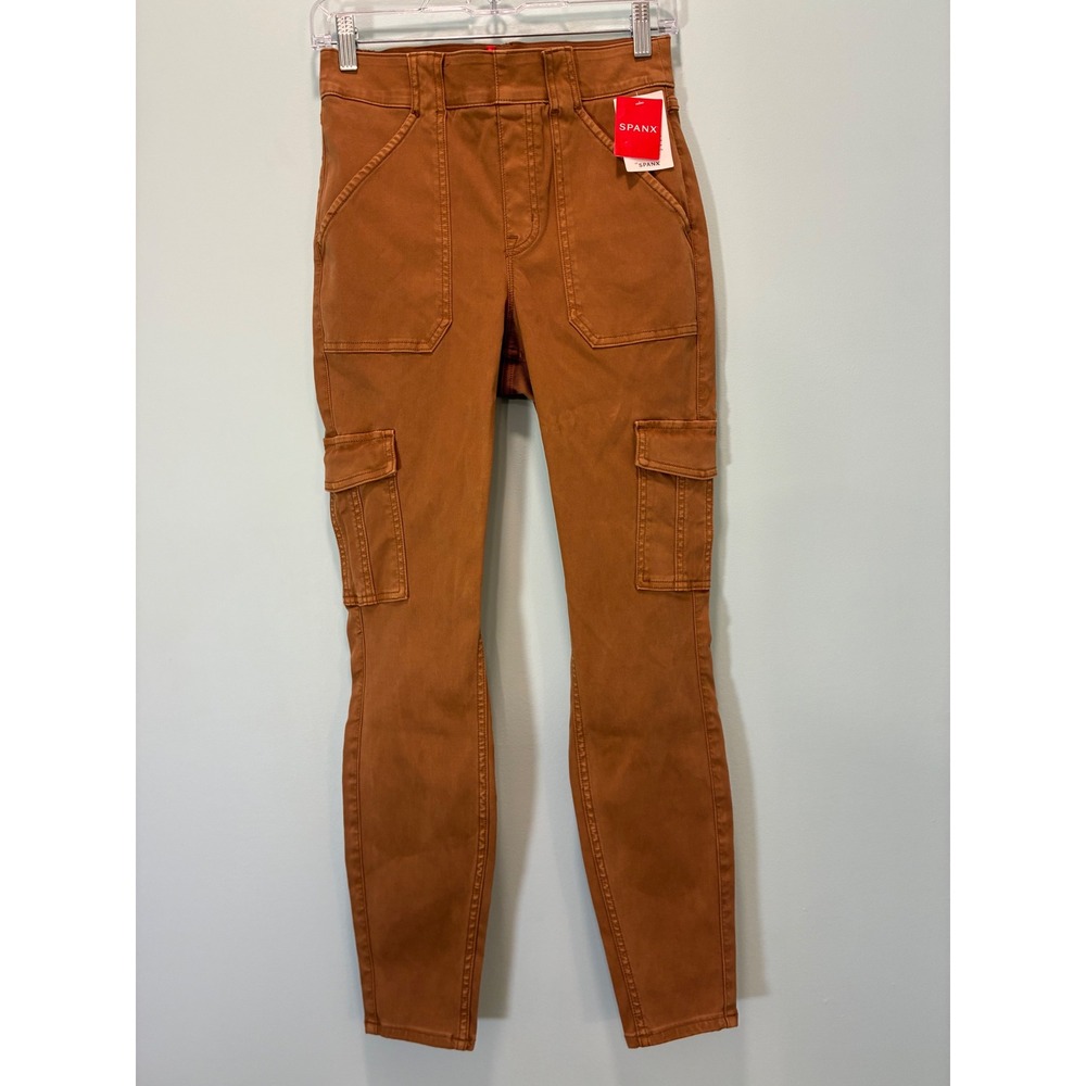 Spanx Women Stretch Twill Ankle Cargo Pants Size Medium NWT